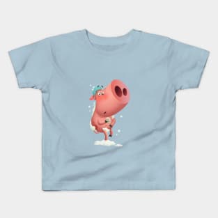 Piggy shower Kids T-Shirt